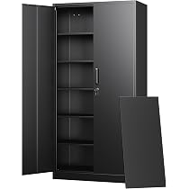 Yizosh Metal Armoire Wardrobe Closet Cabinet for Hanging Clothes